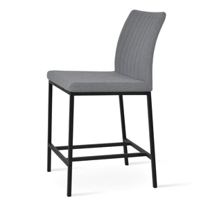 Soho Concept Zeyno Metal Barstools & Counterstools In Genuine Leather - Stylish Grey, 10-year Guarantee, Durable Design Black,Grey  Soho-concept-dining-chair-07323