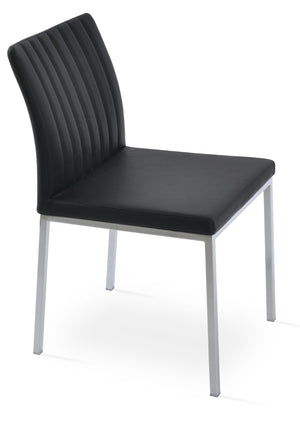Soho Concept Zeyno Metal Dining Chair In Soft Black Leatherette With 2-year Guarantee And Stylish Base Finishes Chrome,Black  Soho-concept-dining-chair-06472