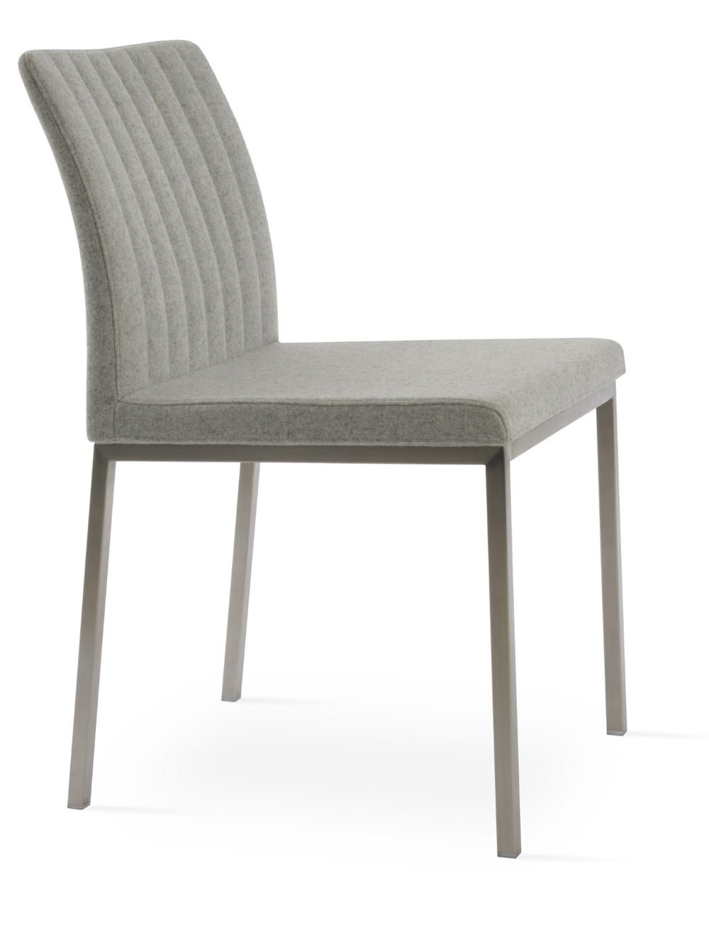 Soho Concept Zeyno Metal Dining Chair In Camira Blazer Wool Fabric - 10-year Guarantee, Stylish Chrome Finish Dark Grey,Chrome  Soho-concept-dining-chair-06437