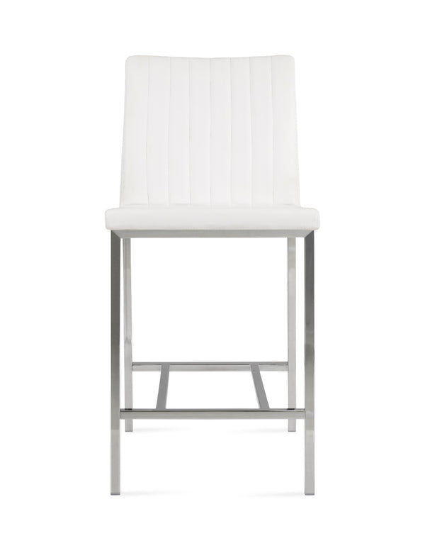 Soho Concept Zeyno Sleek Metal Barstools & Counterstools - Stylish Leatherette Seat, 2-year Guarantee, Chrome Finish Chrome,White  Soho-concept-dining-chair-07317