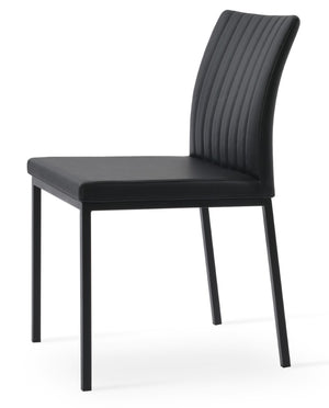 Soho Concept Zeyno Metal Dining Chair In Soft Black Leatherette With 2-year Guarantee And Stylish Base Finishes Black  Soho-concept-dining-chair-06474