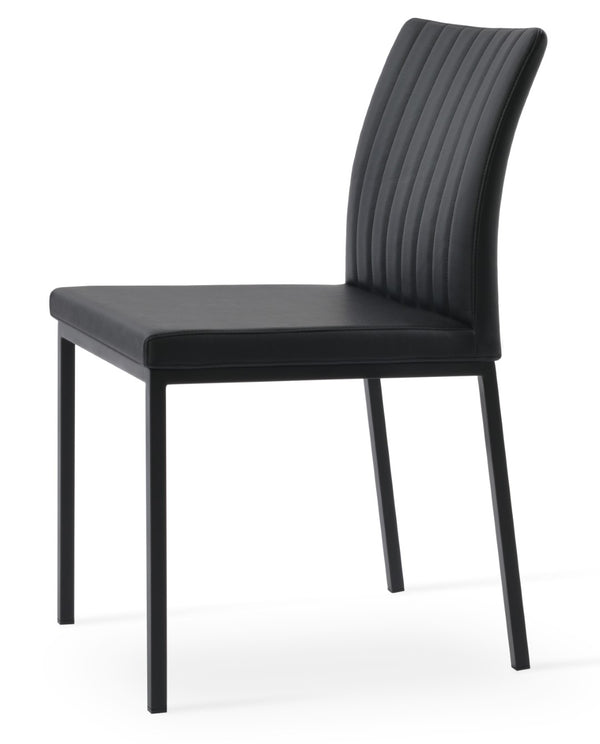 Soho Concept Zeyno Metal Dining Chair In Soft Black Leatherette With 2-year Guarantee And Stylish Base Finishes Black  Soho-concept-dining-chair-06474