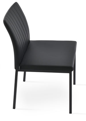Soho Concept Zeyno Metal Dining Chair In Soft Black Leatherette With 2-year Guarantee And Stylish Base Finishes Black  Soho-concept-dining-chair-06474