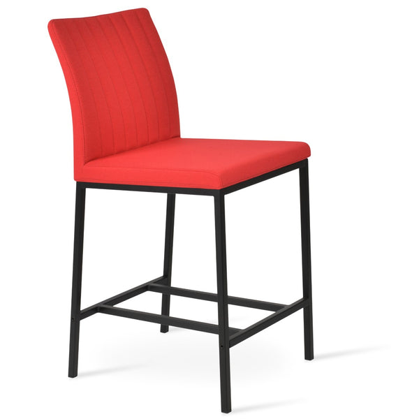 Soho Concept Zeyno Chic Metal Barstools & Counterstools – Stylish Boucle, Velvet & Nubuck Fabrics, 10-year Guarantee Black,Red  Soho-concept-dining-chair-07319
