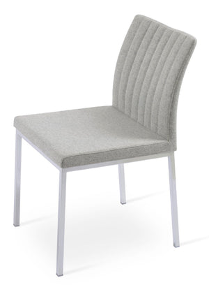 Soho Concept Zeyno Metal Dining Chair With Camira Era Fabric – 10-year Guarantee, Stylish & Durable Design Chrome,Silver  Soho-concept-dining-chair-06476