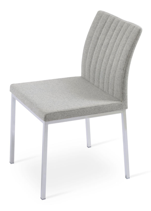 Soho Concept Zeyno Metal Dining Chair With Camira Era Fabric – 10-year Guarantee, Stylish & Durable Design Chrome,Silver  Soho-concept-dining-chair-06476