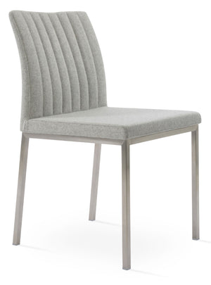Soho Concept Zeyno Metal Dining Chair With Camira Era Fabric – 10-year Guarantee, Stylish & Durable Design Silver  Soho-concept-dining-chair-06478