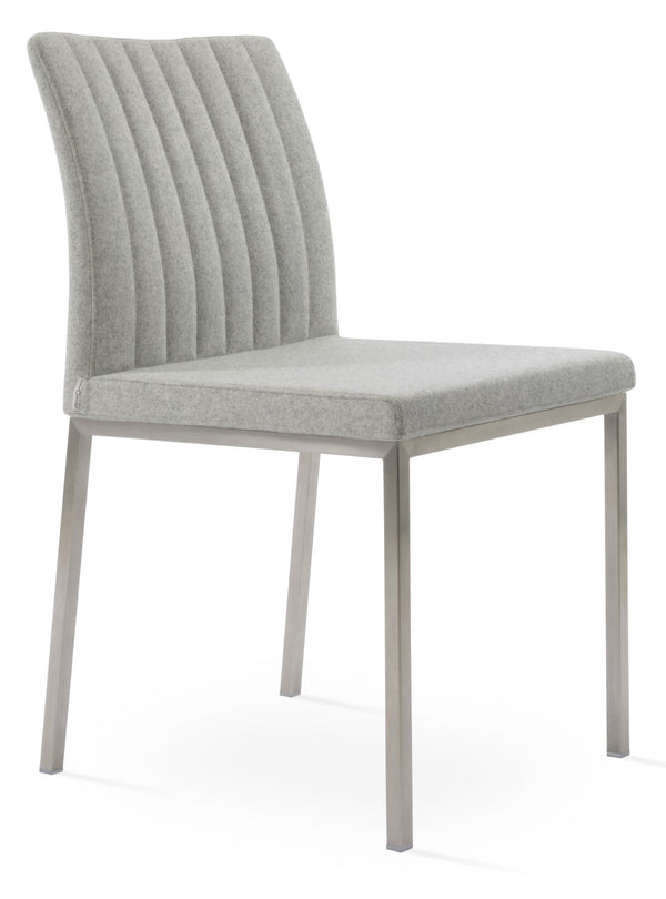 Soho Concept Zeyno Metal Dining Chair With Camira Era Fabric – 10-year Guarantee, Stylish & Durable Design Silver  Soho-concept-dining-chair-06478