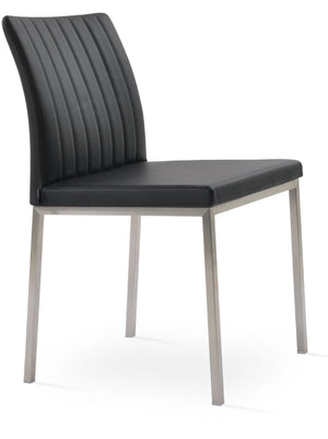 Soho Concept Zeyno Metal Dining Chair In Soft Black Leatherette With 2-year Guarantee And Stylish Base Finishes Black  Soho-concept-dining-chair-06479