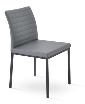 Soho Concept Zeyno Mw Dining Chair - Sturdy Leatherette Seat With 2-year Guarantee, Perfect For Home & Office Black,Grey  Soho-concept-dining-chair-06490