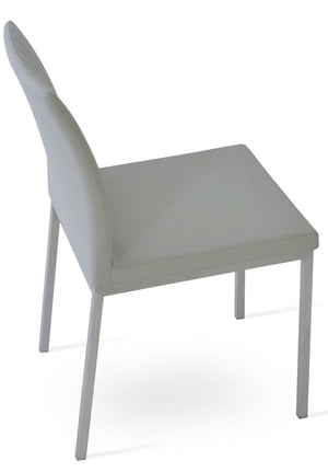 Soho Concept Zeyno Sled Dining Chair - Elegant Ppm-fr Leatherette, 2-year Warranty, Stylish Gold & Brass Finishes Light Grey  Soho-concept-dining-chair-06488