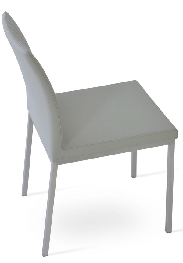 Soho Concept Zeyno Sled Dining Chair - Elegant Ppm-fr Leatherette, 2-year Warranty, Stylish Gold & Brass Finishes Light Grey  Soho-concept-dining-chair-06488