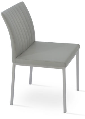 Soho Concept Zeyno Sled Dining Chair - Elegant Ppm-fr Leatherette, 2-year Warranty, Stylish Gold & Brass Finishes Light Grey  Soho-concept-dining-chair-06488
