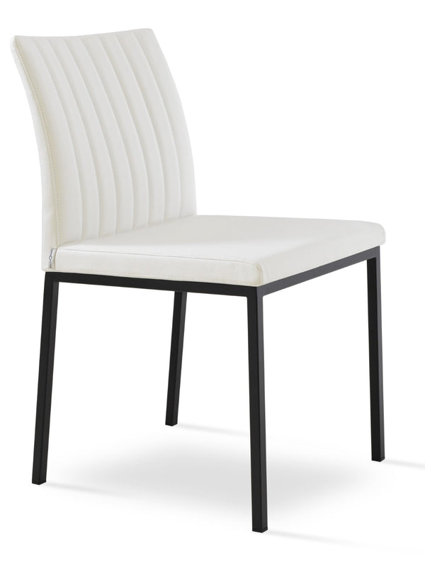 Soho Concept Zeyno Mw Dining Chair - Sturdy Leatherette Seat With 2-year Guarantee, Perfect For Home & Office Black,White  Soho-concept-dining-chair-06489