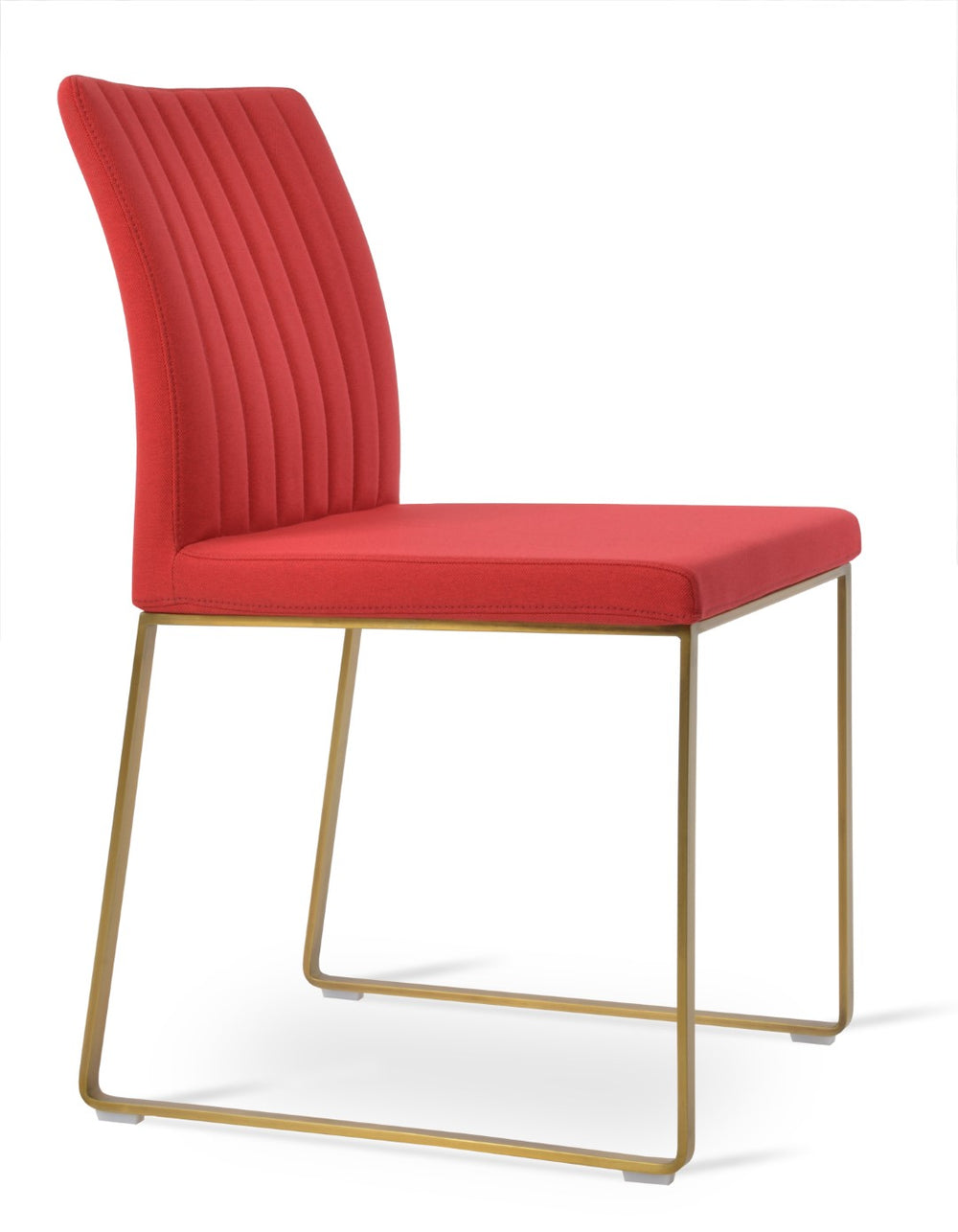 Soho Concept Zeyno Sled Dining Chair – Stylish Boucle, Velvet, Nubuck Upholstery With 10-year Guarantee & More! Red,Gold,Brass  Soho-concept-dining-chair-06494