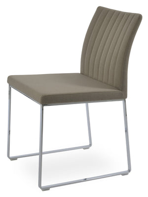 Soho Concept Zeyno Sled Dining Chair – Stylish Boucle, Velvet, Nubuck Upholstery With 10-year Guarantee & More! Chrome,Beige  Soho-concept-dining-chair-06500
