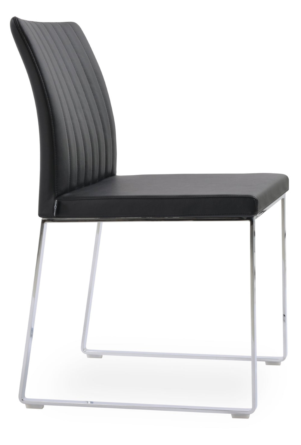 Soho Concept Zeyno Sled Dining Chair - Elegant Ppm-fr Leatherette, 2-year Warranty, Stylish Gold & Brass Finishes Chrome,Black  Soho-concept-dining-chair-06497