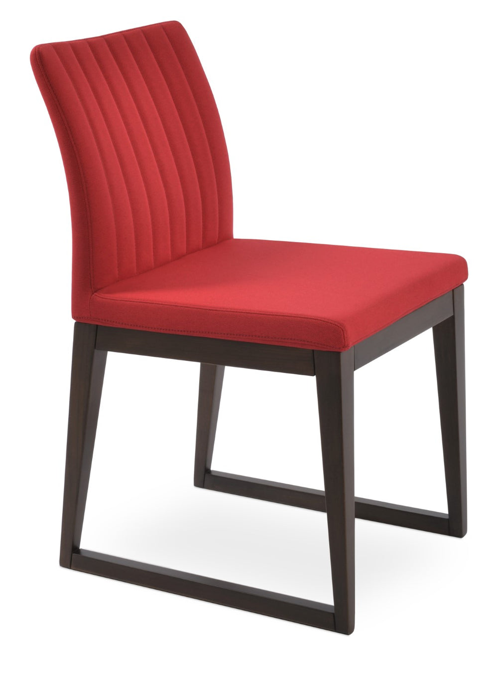 Soho Concept Zeyno Sled Wood Dining Chair - Elegant Beech Base, Versatile Fabrics & 10-year Guarantee, Walnut Finish Walnut,Red  Soho-concept-dining-chair-06508