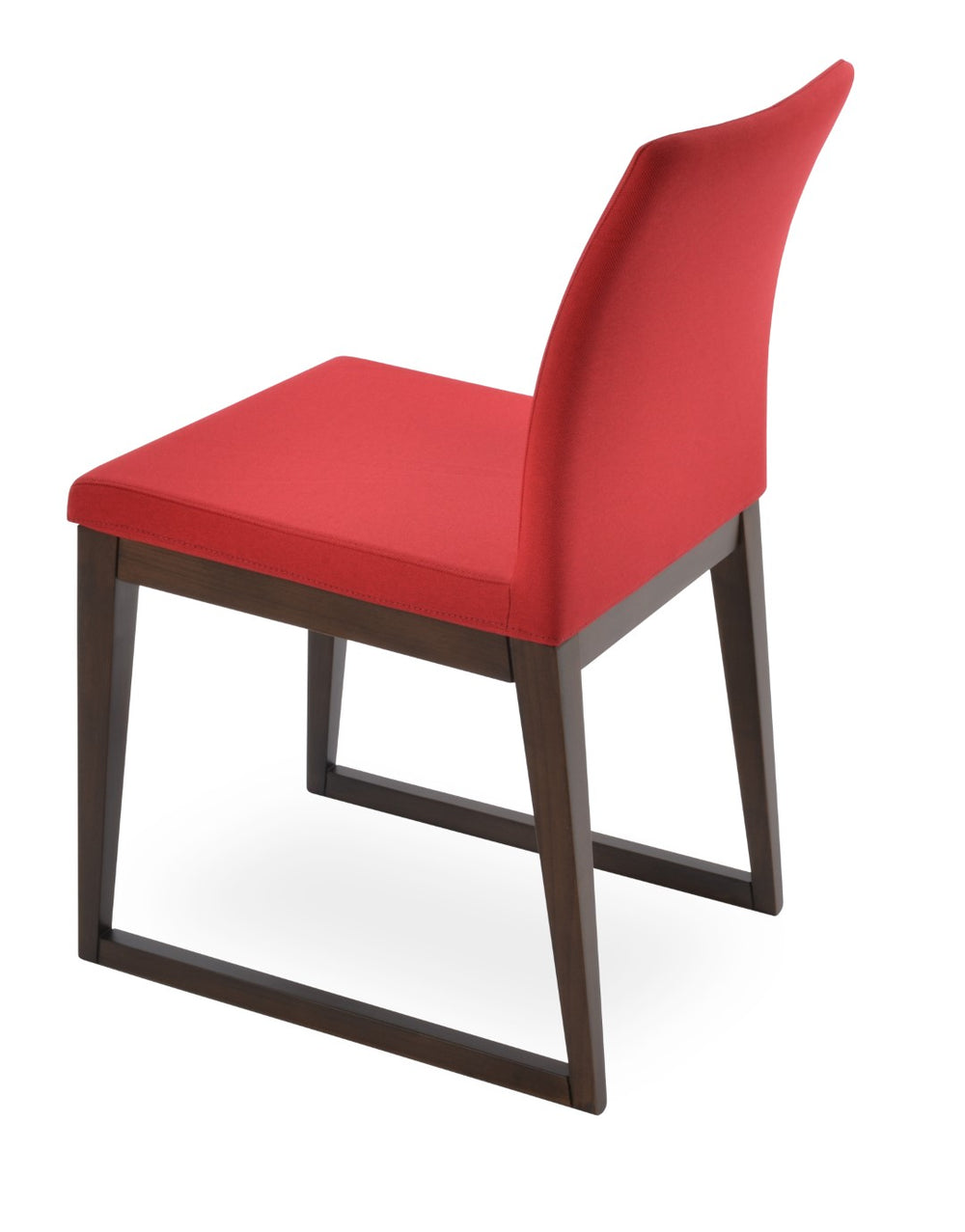 Soho Concept Zeyno Sled Wood Dining Chair - Elegant Beech Base, Versatile Fabrics & 10-year Guarantee, Walnut Finish Walnut,Red  Soho-concept-dining-chair-06508