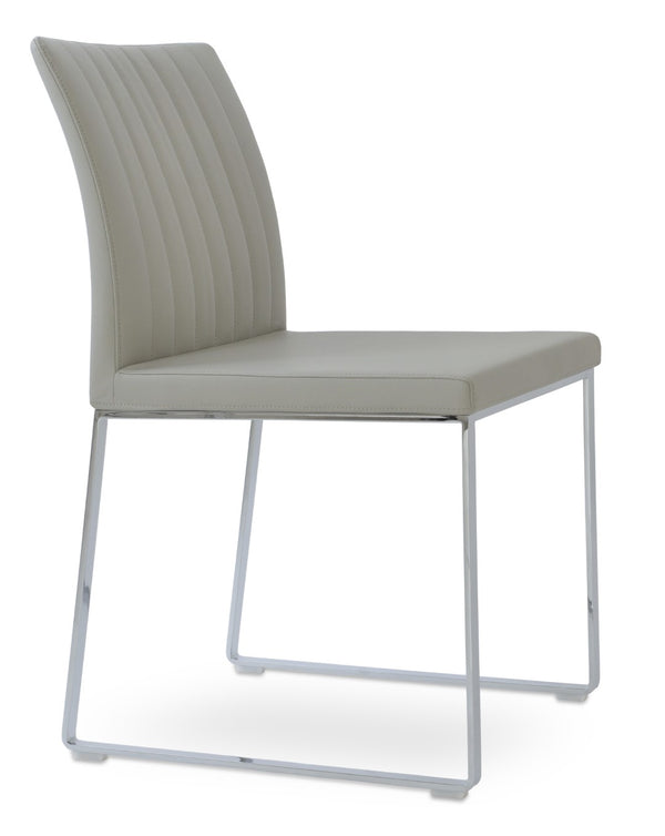Soho Concept Zeyno Sled Dining Chair – Stylish Boucle, Velvet, Nubuck Upholstery With 10-year Guarantee & More! Light Grey  Soho-concept-dining-chair-06515