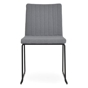 Soho Concept Zeyno Wire Stackable Dining Chair With Soft Leatherette Upholstery & 2-year Guarantee, Grey Finish Black,Grey  Soho-concept-dining-chair-06535