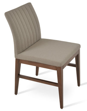 Soho Concept Zeyno Elegant Wood Dining Chair - Luxurious Upholstery In Boucle, Velvet, Nubuck, 10-year Warranty Beige,Walnut  Soho-concept-dining-chair-06538