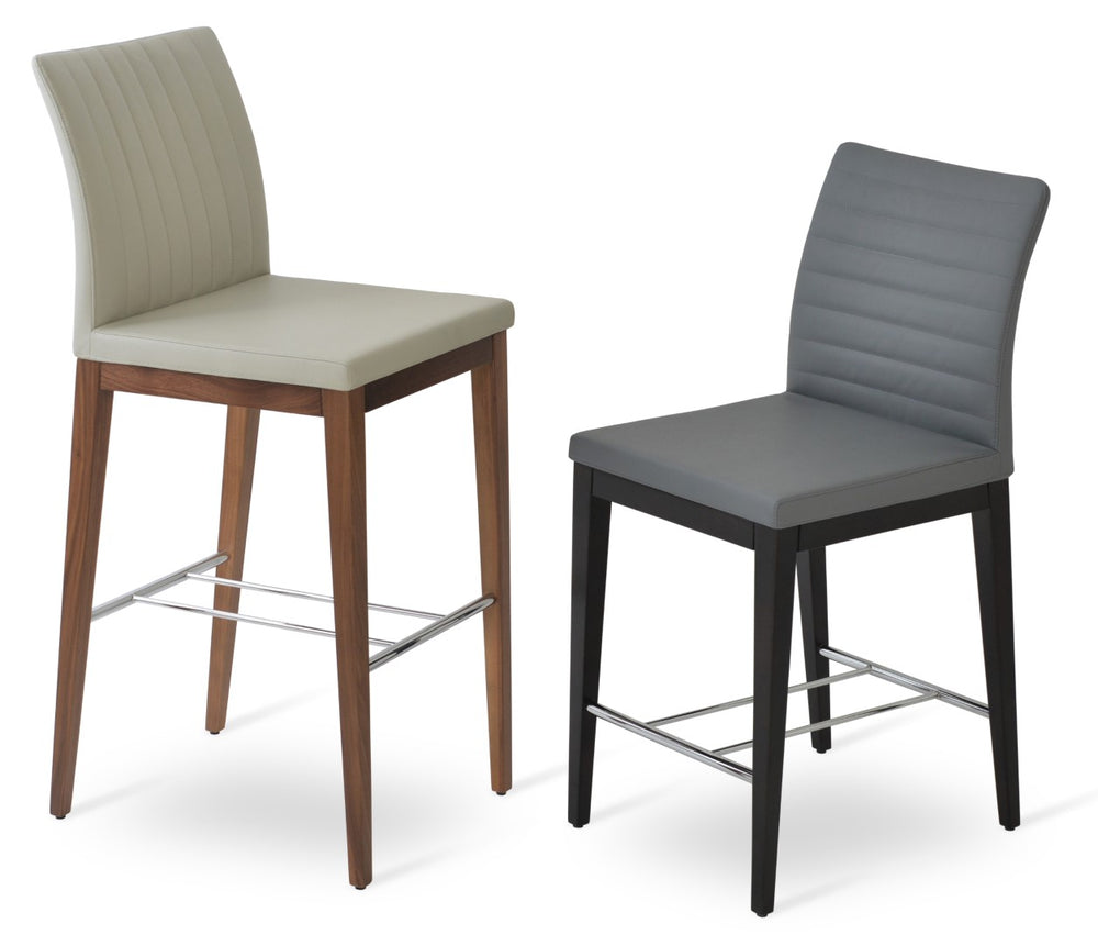 Soho Concept Zeyno Wood Barstools & Counterstools - Stylish Leatherette Finish, 2-year Guarantee, Limited Stock! Walnut,Light Grey,Grey  Soho-concept-dining-chair-07339