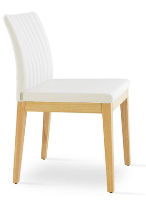Soho Concept Zeyno Wood Dining Chair - Durable Leatherette Upholstery, Solid Wood Base, 2-year Guarantee, Limited Stock! Ash,White  Soho-concept-dining-chair-06556
