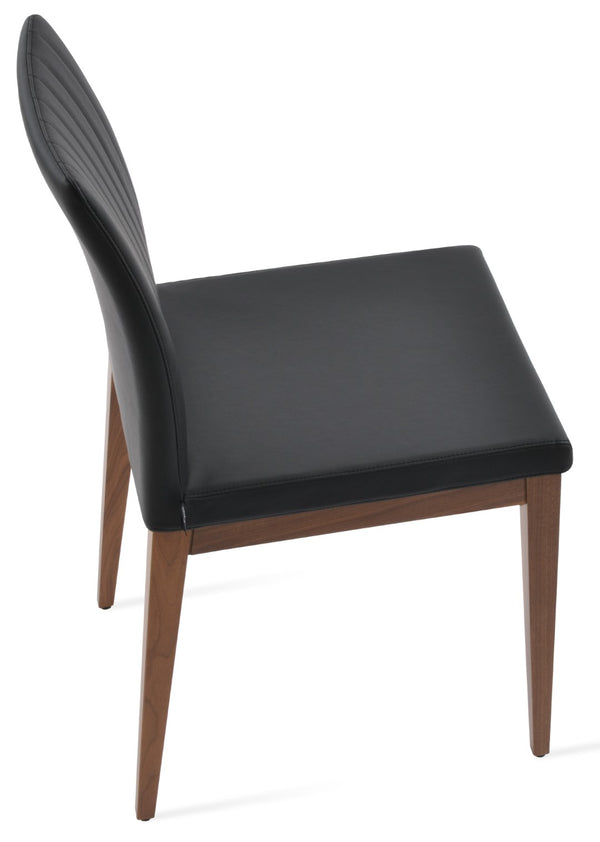 Soho Concept Zeyno Wood Dining Chair - Durable Leatherette Upholstery, Solid Wood Base, 2-year Guarantee, Limited Stock! Walnut,Black  Soho-concept-dining-chair-06557
