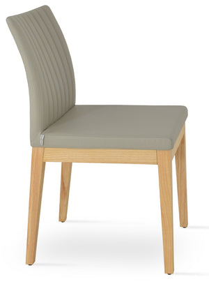 Soho Concept Zeyno Wood Dining Chair - Durable Leatherette Upholstery, Solid Wood Base, 2-year Guarantee, Limited Stock! Ash,Light Grey  Soho-concept-dining-chair-06551