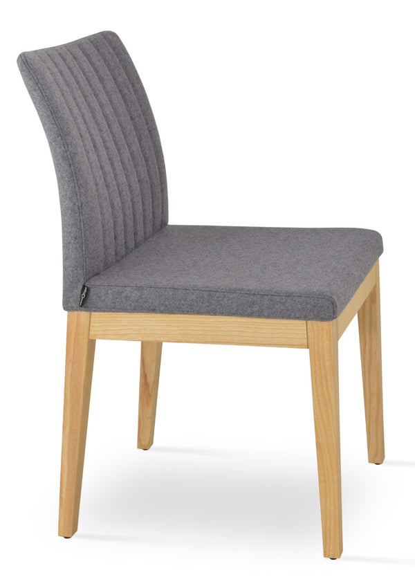 Soho Concept Zeyno Wood Dining Chair With Camira Blazer Wool Fabric – Elegant, Durable, 10-year Guarantee! Ash,Grey  Soho-concept-dining-chair-06550