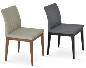 Soho Concept Zeyno Wood Dining Chair - Durable Leatherette Upholstery, Solid Wood Base, 2-year Guarantee, Limited Stock! Walnut,Light Grey,Grey  Soho-concept-dining-chair-06554