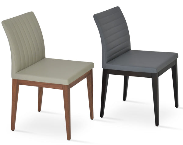 Soho Concept Zeyno Wood Dining Chair - Durable Leatherette Upholstery, Solid Wood Base, 2-year Guarantee, Limited Stock! Walnut,Light Grey,Grey  Soho-concept-dining-chair-06554