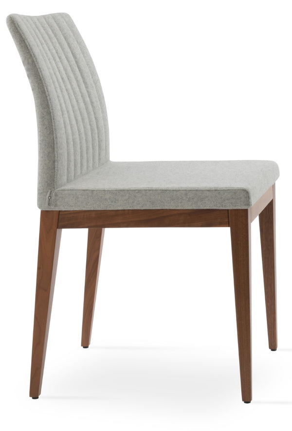 Soho Concept Zeyno Wood Dining Chair With Camira Blazer Wool Fabric – Elegant, Durable, 10-year Guarantee! Walnut,Silver  Soho-concept-dining-chair-06560