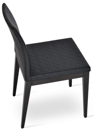Soho Concept Zeyno Wood Dining Chair - Durable Leatherette Upholstery, Solid Wood Base, 2-year Guarantee, Limited Stock! Black  Soho-concept-dining-chair-06562