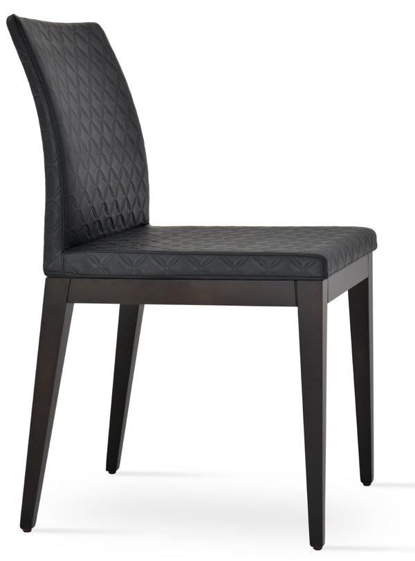 Soho Concept Zeyno Wood Dining Chair - Durable Leatherette Upholstery, Solid Wood Base, 2-year Guarantee, Limited Stock! Black  Soho-concept-dining-chair-06562