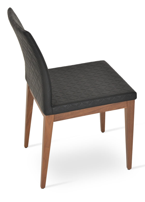 Soho Concept Zeyno Wood Dining Chair - Durable Leatherette Upholstery, Solid Wood Base, 2-year Guarantee, Limited Stock! Walnut,Black  Soho-concept-dining-chair-06561