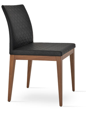 Soho Concept Zeyno Wood Dining Chair - Durable Leatherette Upholstery, Solid Wood Base, 2-year Guarantee, Limited Stock! Walnut,Black  Soho-concept-dining-chair-06561