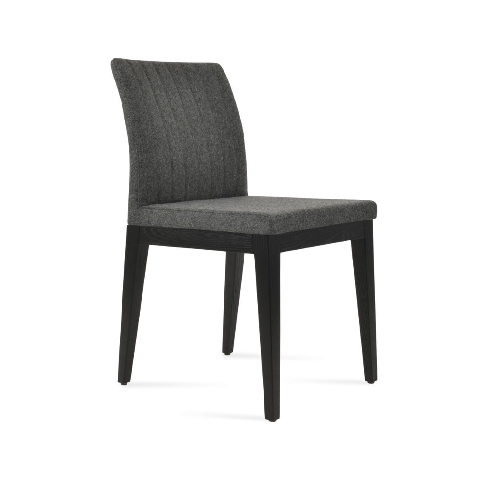 Soho Concept Zeyno Wood Dining Chair With Camira Blazer Wool Fabric – Elegant, Durable, 10-year Guarantee! Walnut,Grey  Soho-concept-dining-chair-06420