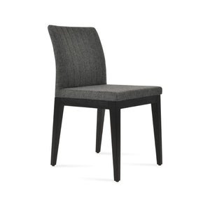 Soho Concept Zeyno Wood Dining Chair With Camira Blazer Wool Fabric – Elegant, Durable, 10-year Guarantee! Ash,Black,Dark Grey  Soho-concept-dining-chair-06416