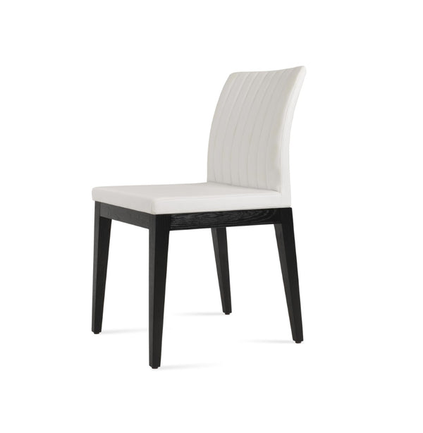 Soho Concept Zeyno Wood Dining Chair - Durable Leatherette Upholstery, Solid Wood Base, 2-year Guarantee, Limited Stock! Ash,Black,White  Soho-concept-dining-chair-06417