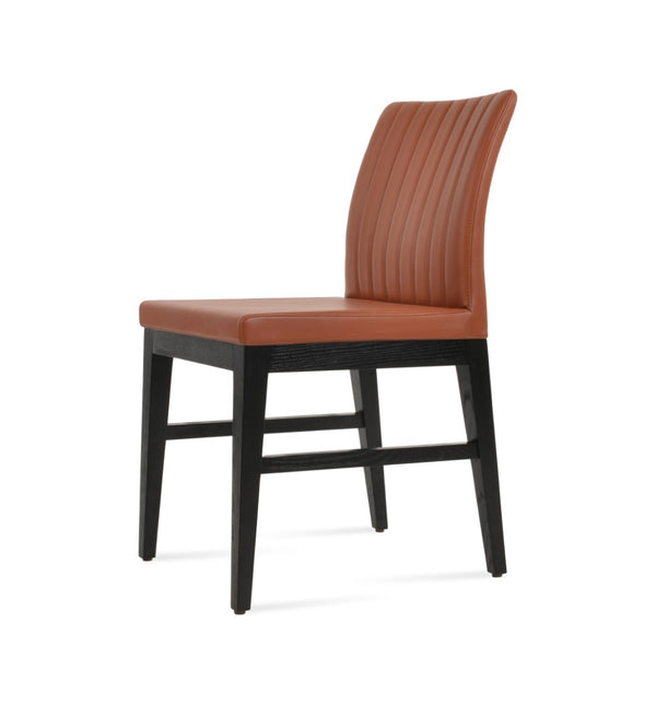 Soho Concept Zeyno Wood Dining Chair - Durable Leatherette Upholstery, Solid Wood Base, 2-year Guarantee, Limited Stock! Ash,Black  Soho-concept-dining-chair-06411