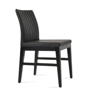 Soho Concept Zeyno Wood Dining Chair - Durable Leatherette Upholstery, Solid Wood Base, 2-year Guarantee, Limited Stock! Ash,Black  Soho-concept-dining-chair-06414