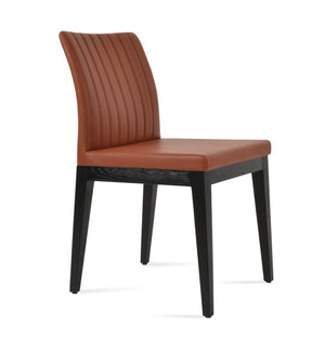Soho Concept Zeyno Wood Dining Chair - Durable Leatherette Upholstery, Solid Wood Base, 2-year Guarantee, Limited Stock! Ash,Black  Soho-concept-dining-chair-06408