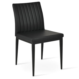 Soho Concept Zeyno Mw Dining Chair - Sturdy Leatherette Seat With 2-year Guarantee, Perfect For Home & Office Black  Soho-concept-dining-chair-06481