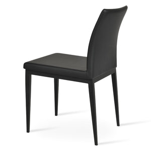 Soho Concept Zeyno Mw Dining Chair - Sturdy Leatherette Seat With 2-year Guarantee, Perfect For Home & Office Black  Soho-concept-dining-chair-06481