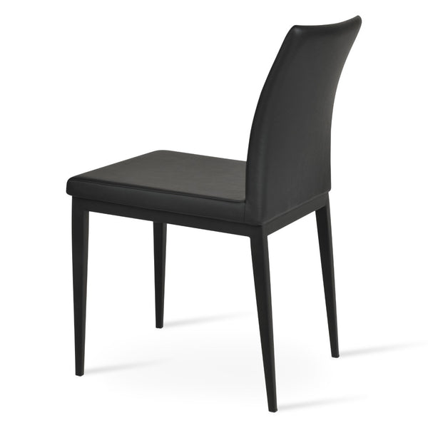 Soho Concept Zeyno Mw Dining Chair - Sturdy Leatherette Seat With 2-year Guarantee, Perfect For Home & Office Black  Soho-concept-dining-chair-06481