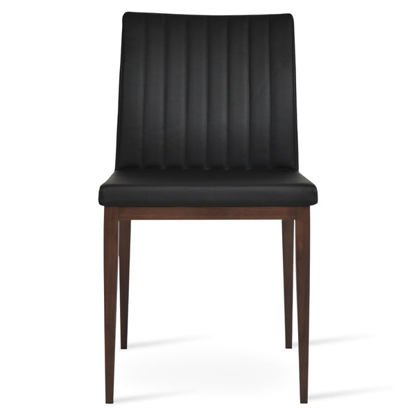Soho Concept Zeyno Mw Dining Chair - Sturdy Leatherette Seat With 2-year Guarantee, Perfect For Home & Office Walnut,Black  Soho-concept-dining-chair-06483