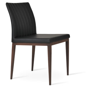Soho Concept Zeyno Mw Dining Chair - Sturdy Leatherette Seat With 2-year Guarantee, Perfect For Home & Office Walnut,Black  Soho-concept-dining-chair-06483