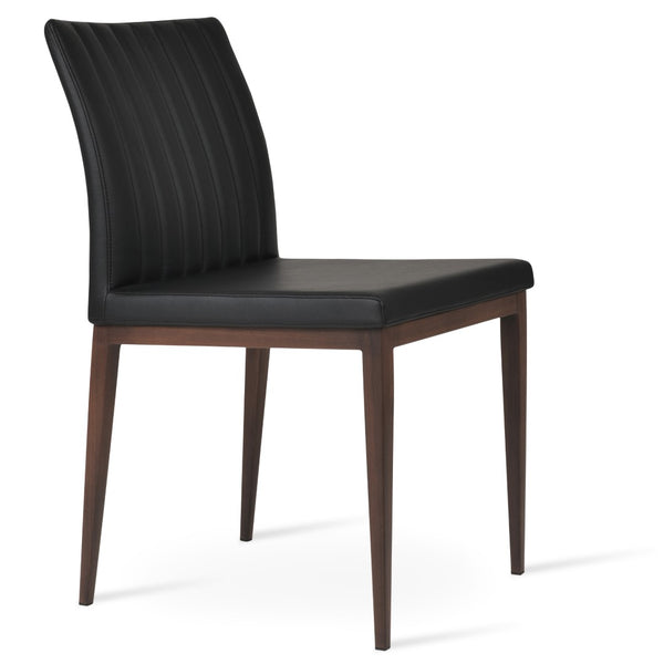 Soho Concept Zeyno Mw Dining Chair - Sturdy Leatherette Seat With 2-year Guarantee, Perfect For Home & Office Walnut,Black  Soho-concept-dining-chair-06483